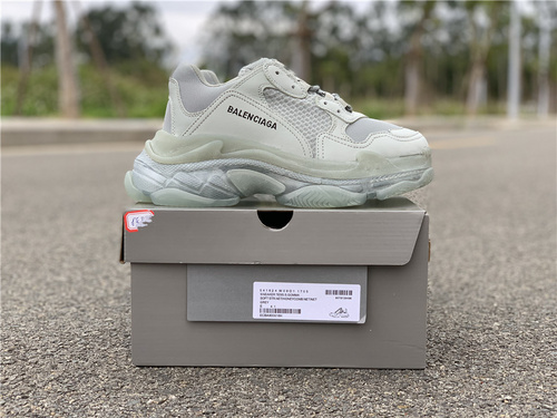 Paris Family Silver Misty Gray Balenciaga Triple-S Sneaker made old grandfather shoes _Transparent Air Cushion_ 35 --- 45-3e33943d